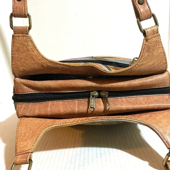 Anuschka multicolors printed leather shoulder handbag - Picture 6 of 9